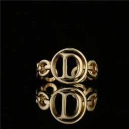 Bague ouverte avec lettre en or pour femme bijoux de fête cadeau pour fille creux lettre