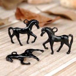 Breloques en forme de cheval pour la fabrication de bijoux breloques en forme d'animal en émail