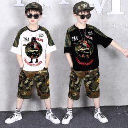 Ensemble de vêtements de Camouflage d'été pour garçon T-shirt à manches courtes + Short costume de