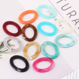 Accessoires de bijoux en acétate faits à la main petit motif frais anneau nar boucles d'oreilles