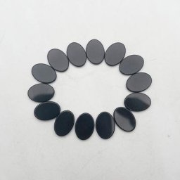 Cabochon AINC à double fond plat en obsidienne noire accessoires pour la fabrication de bijoux