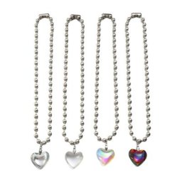 Collier mignon en forme de cœur pour femmes et filles chaîne de perles mode Kpop Grunge Y2k