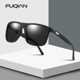 FUQIAN-Lunettes de soleil carrées polarisées pour hommes lunettes de soleil en plastique lunettes