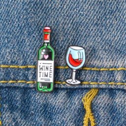 Mini épingles à vin en émail pour les amoureux et les meilleurs amis épingles mignonnes épingles