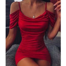 Mini robe rouge sans bretelles pour femmes robe de club de fête robe éducative courte tambour