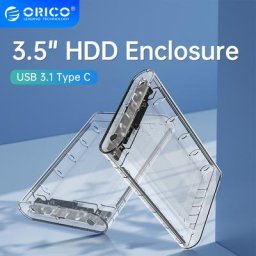ORICO-Boîtier transparent pour disque dur SATA vers USB 3.5 type C 3.1 pouces adaptateur SSD