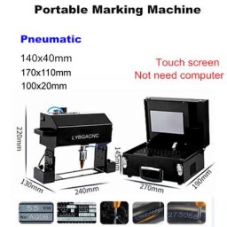 Machine de marquage pneumatique de gravure portable écran tactile pour intervalles de plaque