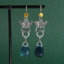 Boucles d'oreilles papillon en verre pour femmes bijoux Vintage goutte d'eau tendance
