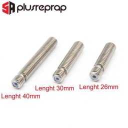 Gorge de buse M6 26mm 30mm 40mm M6 * 26 M6 * 30 M6 * 40 avec Tube en PTFE pour extrudeuse de