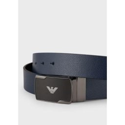 Emporio Armani Ceinture Réversible En Cuir Liégé