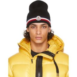 Moncler Bonnet en laine à rayures