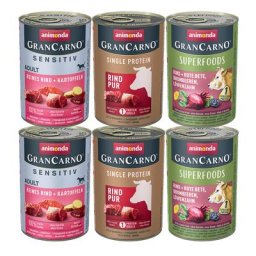 6x400g Adult Monoprotein lot mixte bœuf Animonda GranCarno - Pâtée pour chien