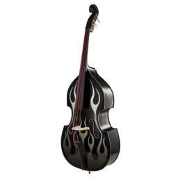 Thomann Rockabilly Slap Flames BK/RD
