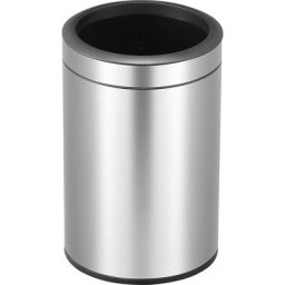 Poubelle Round Open Top, capacité 12 l, l x h x p 255 x 400 x 255 mm, inox
