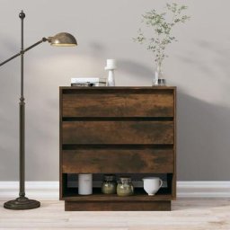Buffet Bahut | Meuble de rangement Commode Chêne fumé 70x41x75 cm Aggloméré 15535 - Brun