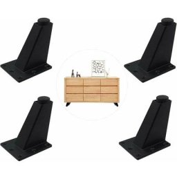 Kueatily 4 Pièces Pieds Réglables Meubles Jambes Cuisine Jambes Worktop Bar tv Bureau Table Jambes,