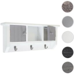 HW - Porte-clés mural C-A48 avec portes - gris shabby