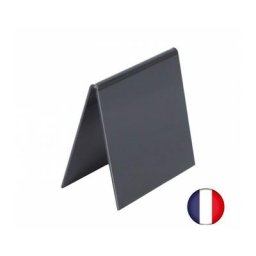 Interface Plv - Chevalet de table en pvc noir de dimensions 10 x 10 cm - Lot de 5 - Noir