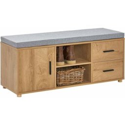 FSR148-N Banc de Rangement à Chaussure, Banc à Chaussures, Meuble d'entrée Meuble de rangement avec