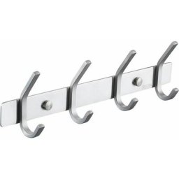 Porte Manteau Salle de Bain Porte Manteau Metal Mural 4 Crochets Patère Murale Salle de Bain Acier