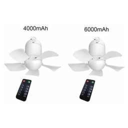 Tumalagia - Ventilateur de plafond portable 4 vitesses réglable 4000/6000mAh Mini ventilateur de