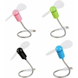 4Pcs Mini Ventilateurs usb en métal ondulé avec col de Cygne, Ventilateur de Refroidissement