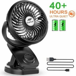 Clip à piles sur le ventilateur de la poussette - Mini ventilateur de bureau portable avec