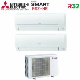 Mitsubishi - electric dual split inverter air conditioner series smart msz-hr 9000+9000 avec