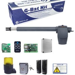 Kit Automatisme portail battant Mono 1 vantail gauche Genius faac g-bat 300 gflash 230V