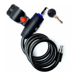 Antivol de Vélo Antivol à Câble Cadenas Vélo avec Clé pour Vélo Moto Portail Clôture Poussette