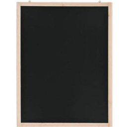 Tableau noir mural Bois de cèdre 60 x 80 cm Vidaxl Noir
