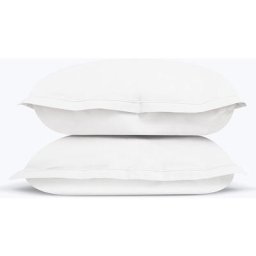 Taie d'oreiller percale blanc 65x65 cm x2 - Blanc - Hypnia