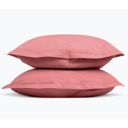 Taie d'oreiller percale bois de rose 65x65 cm x2 - bois_de_rose - Hypnia