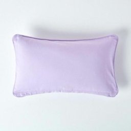 Homescapes - Housse de coussin Uni Mauve, 30 x 50 cm - Mauve