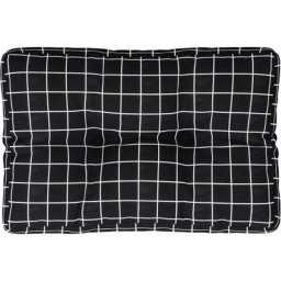 Vidaxl - Coussin de palette motif à carreaux noir 50x40x12 cm tissu Black