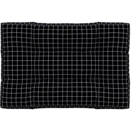 Vidaxl - Coussin de palette motif à carreaux noir 120x80x12 cm tissu Black