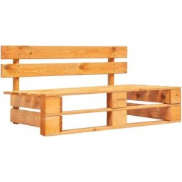 Banc palette de jardin Bois Marron miel Vidaxl Brown