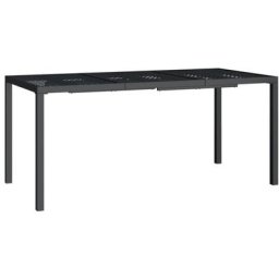 Vidaxl - Table de jardin anthracite 165x80x72 cm acier n/a