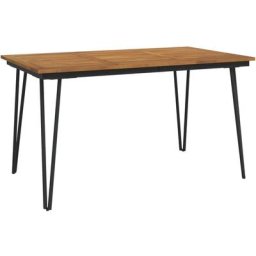 Vidaxl - Table de jardin avec pieds épingle à cheveux 140x80x75cm acacia n/a