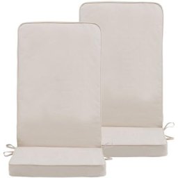 Galette de Chaise Extérieur, Lot de 2, 63cm x 50cm, Coussins de Siège, Résistant à l'eau, Coussins