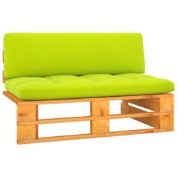 Canapé central palette de jardin Marron miel Bois pin imprégné Vidaxl Vert vif