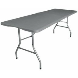 Table pliante rectangulaire grise 180 x 74 x 74 cm