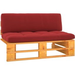Canapé central palette de jardin Marron miel Bois pin imprégné Vidaxl Rouge