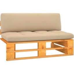 Canapé central palette de jardin Marron miel Bois pin imprégné Vidaxl Beige