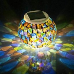 Veilleuse solaire à LED avec changement de couleur, boule de verre, éclairage de jardin, étanche,