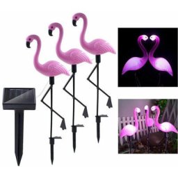 Solaire Lampe d'extérieur à led pelouse lumière Flamants roses de jardin d'éclairage étanche Sol