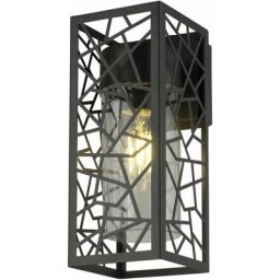 Applique murale misato noire mat extérieure E27
