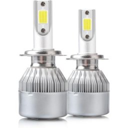Kit Ampoule Led C6 H7 3800 Lm 36 w 6000 k Blanc Froid Pour Auto Moto