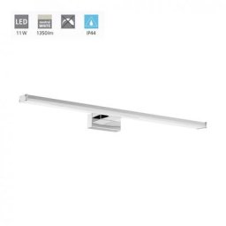 Miroir lumière IP44 Pandella 1 en chrome, d'argent et 11W blanc l: 60 h: 4cm