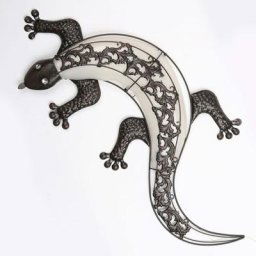 Applique de jardin solaire led en forme de gecko HI Brun